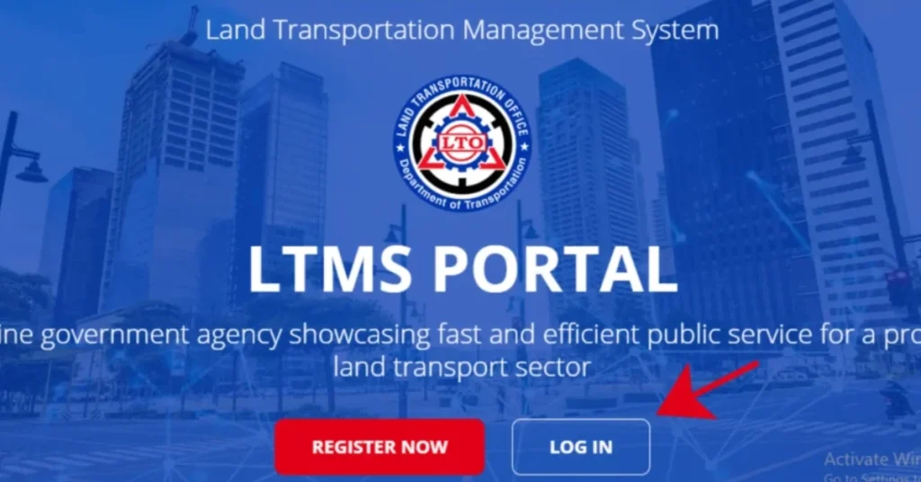 LTMS login page
