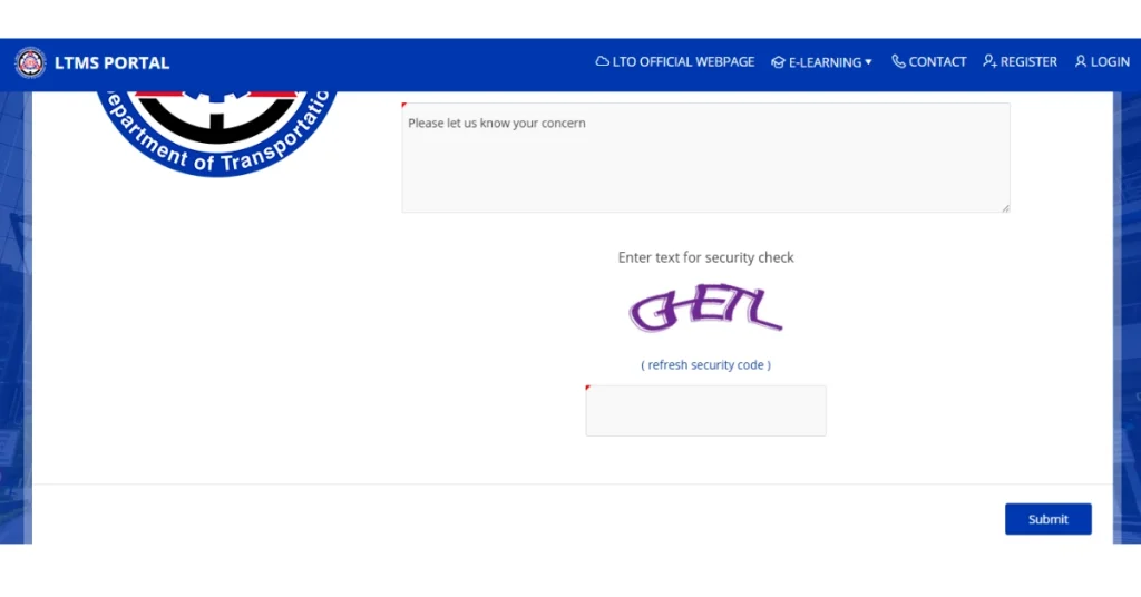 click on the “Submit” button